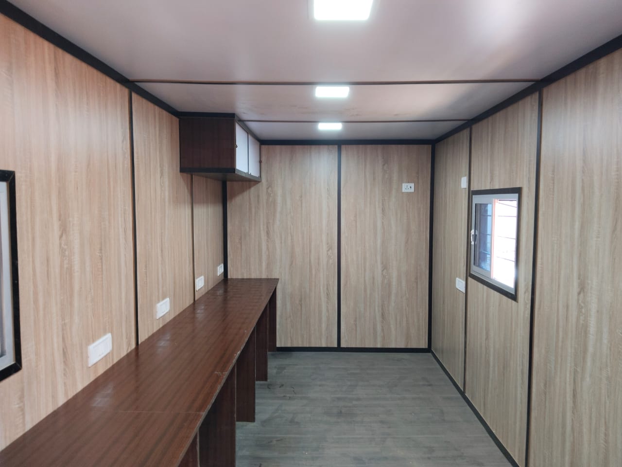 Container home in mountain setting